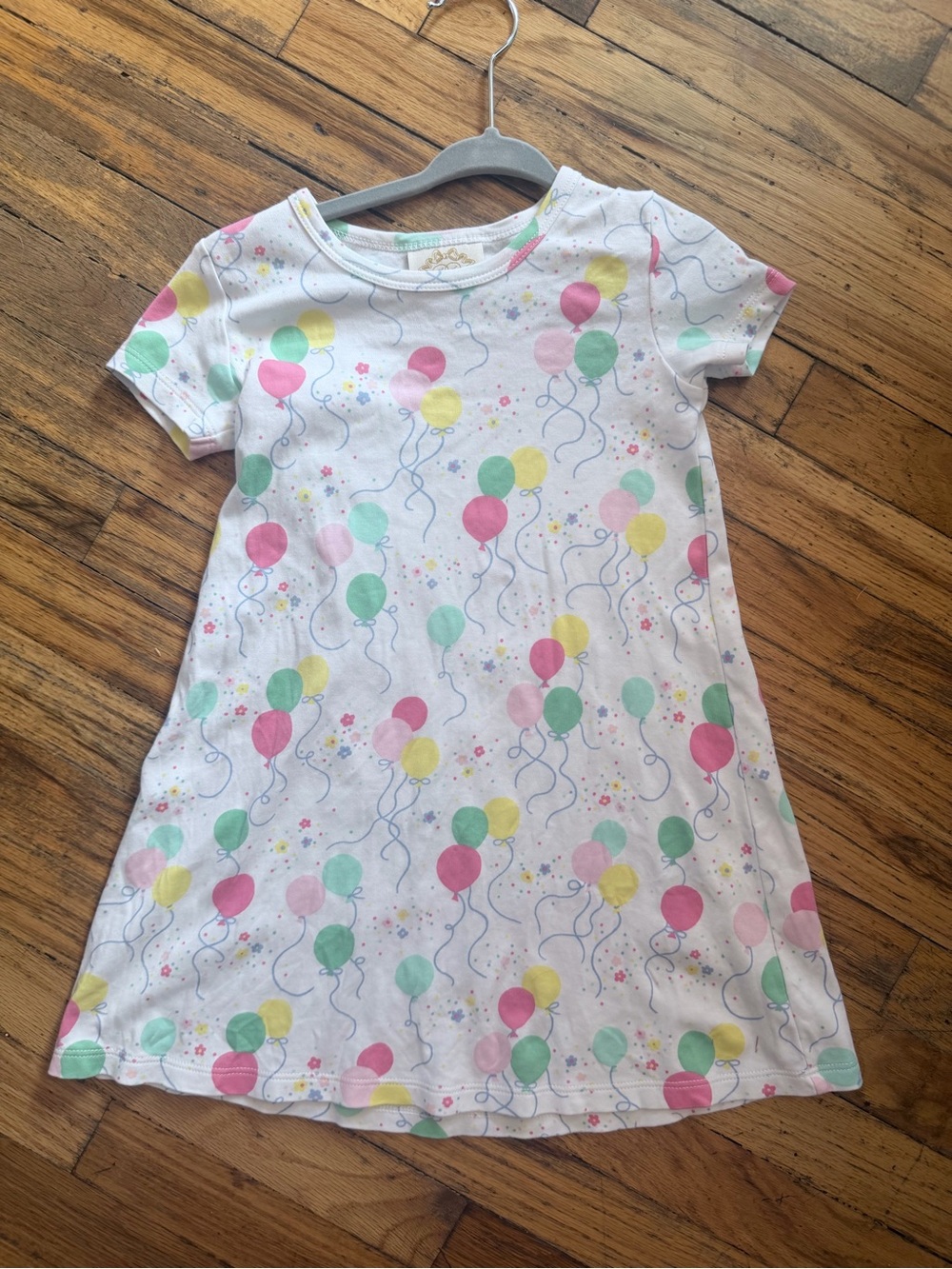 The Beaufort Bonnet Company White Balloon-Print Short Sleeve Dress